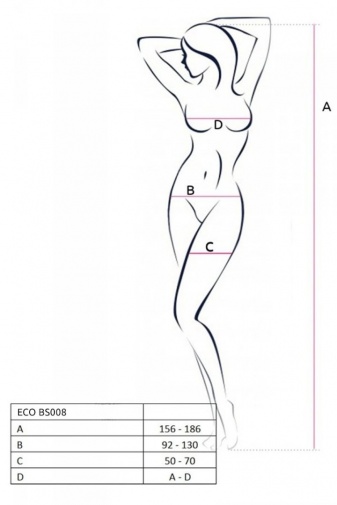 Passion - Eco Bodystocking BS008 - White photo