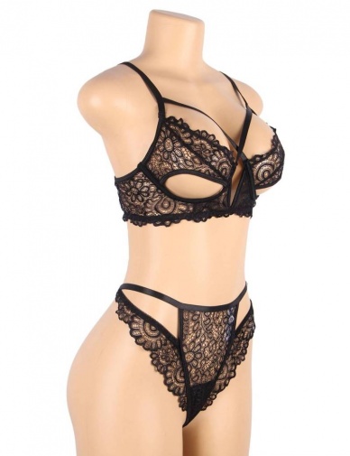Ohyeah - Crotchless Temptation Set - Black - M photo