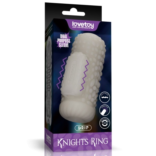 Lovetoy - Knights 柔软震动阴茎套 - 凸纹 照片