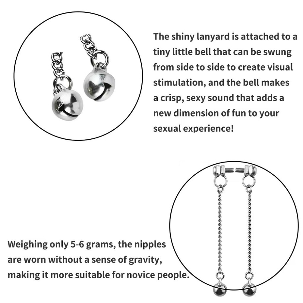Material: 304 Stainless steel
Total length: 74mm  ... FAAK - Adjustable Metal Nipple Clamps S photo-4