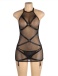 Ohyeah - Garter Mesh Dress - Black - XL photo-5