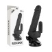 Basecock - 震動仿真假陽具 連陰囊 18.5cm - 黑色 照片-5