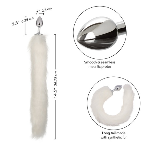 CEN - Running Wild Fox Tail Plug - White 照片