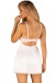 Obsessive - Amor Blanco Chemise & Thong - White - 2XL/3XL photo-2