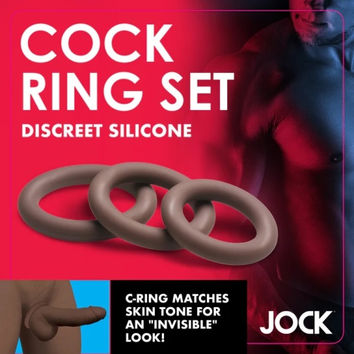 Jock - 阴茎环套装 - 暗啡色 照片