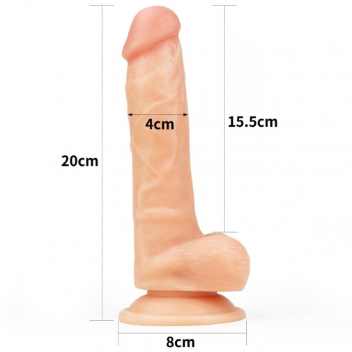 Lovetoy - 8" 極柔軟仿真長陽具 - 肉色 照片