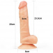 Lovetoy - 8" 極柔軟仿真長陽具 - 肉色 照片-12