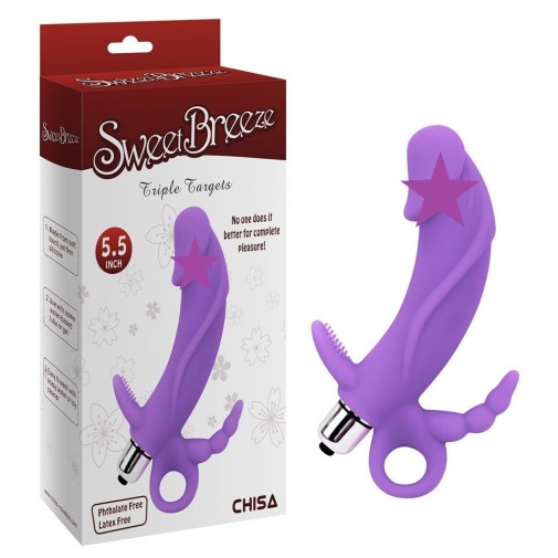 Chisa - Triple Targets Vibro Plug - Purple photo