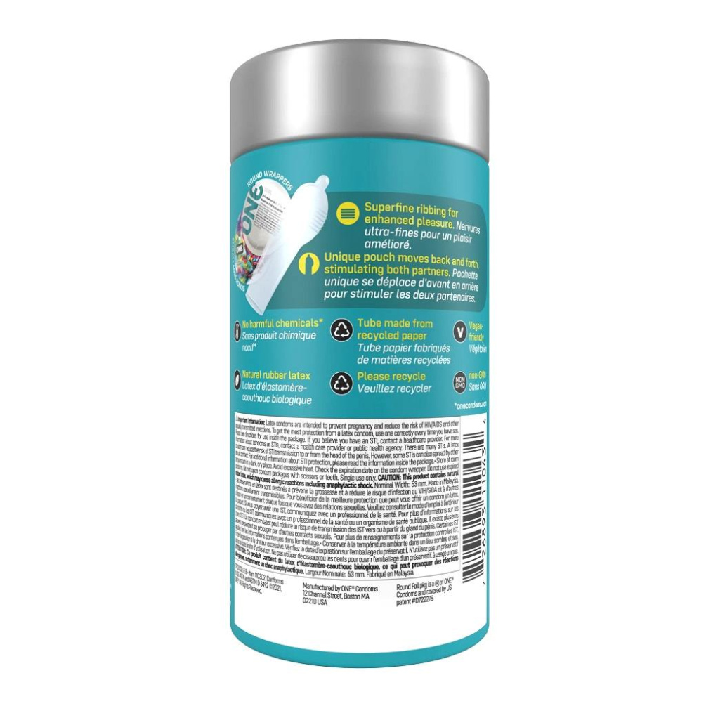 All ONE Condoms feature Sensatex ultra-soft latex for a more... One Condoms - Pleasure Plus Condoms 12's Pack photo-4