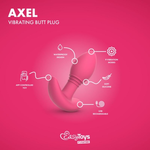 Easytoys - Axel 應用程式控制 震動肛門塞 - 粉紅色 照片