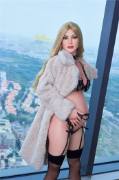 Celine Pregnant Realistic Sex Doll, Curvy Body, Ultra Soft Silicone 158 cm (5'2 ft) photo