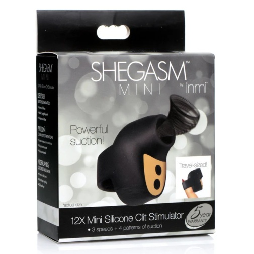 Inmi - Shegasm 12X Mini Clit Stimulator - Black photo