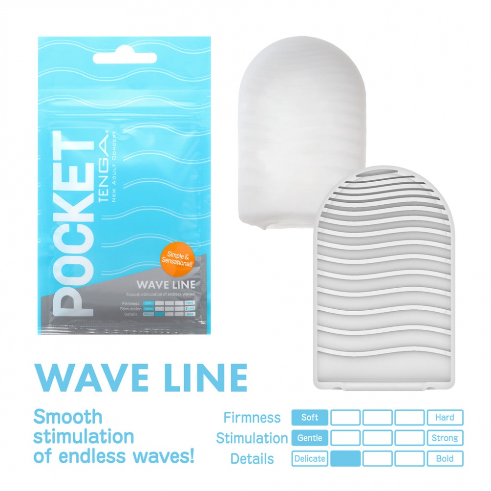 This new stage is Tenga - Pocket Wave Line - Aqua photo-2