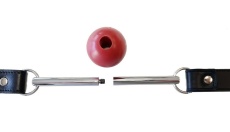 Rouge - Leather Ball Gag w Removable Ball photo