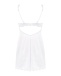 Obsessive - Amor Blanco Chemise & Thong - White - 2XL/3XL photo-9