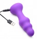 Thump It - 7X Slim Ribbed Thumping Anal Plug - Purple photo-5