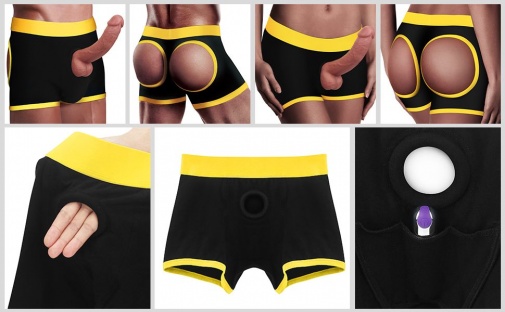 Lovetoy - Horny Strapon Shorts - Black - M/L photo