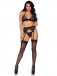 Leg Avenue - True Romance 蕾絲內衣套裝 - 黑色 - L 照片-6