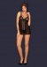 Obsessive - Lucita Chemise & Thong - Black - L/XL photo-3