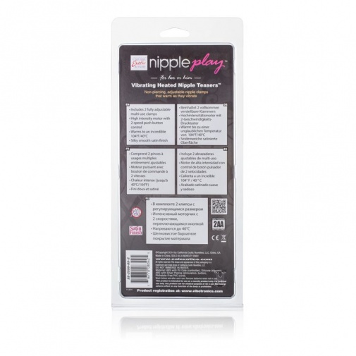 CEN - Vibrating Heated Nipple Teasers - Black photo