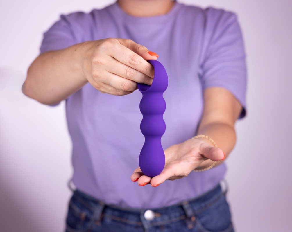 This Teardrop Shaped Anal Vibrator is designed to provide pl... Loveline - Teardrop Anal Vibrator - Purple photo-3