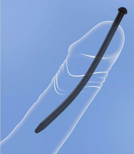 MT - Silicone Urethral Plug 8.5mm - Black photo