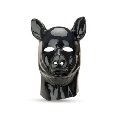 Prowler - Latex Pig Hood - Black 照片