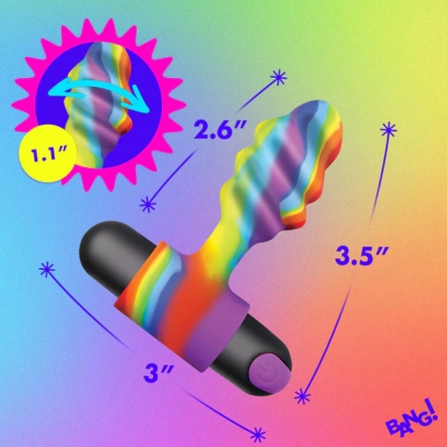 Bang! - Rainbow Vibro Butt Plug photo