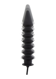 Hidden Desire - Expert Ribbed Inflatable Plug - Black photo