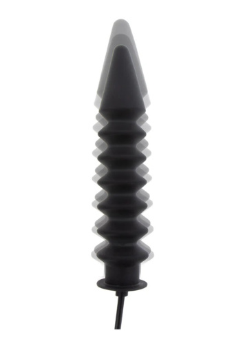 Hidden Desire - Expert Ribbed Inflatable Plug - Black photo
