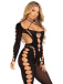 Leg Avenue - Reckless Intentions Bodystocking - Black photo-4