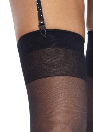Leg Avenue - 閃鑽吊襪帶 - 黑色 照片