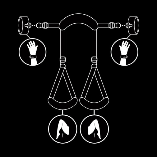 Fetish Submissive - 开腿束缚套装 - 黑色 照片