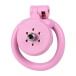 FAAK - Chastity Cage 45mm w Catheterization Hood - Pink photo