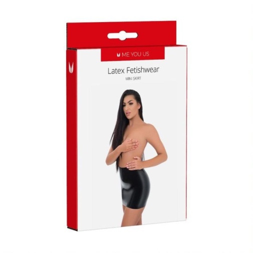 Me You Us - Latex Mini Skirt - Black - L 照片
