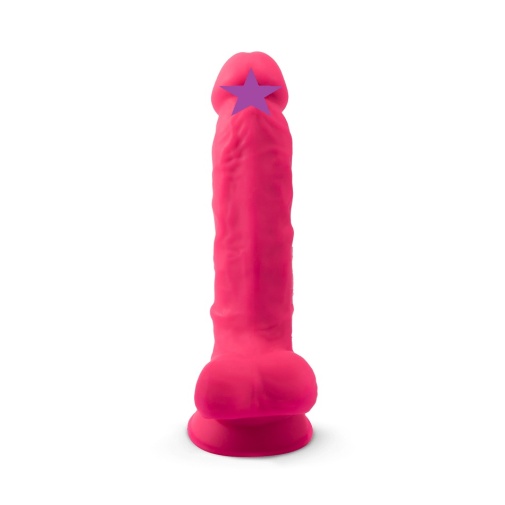 Silexpan - 7" Dual Destiny Premium Silicone Dildo w/Balls - Red photo