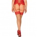 Obsessive - Blossmina Stockings - Red - 4XL/5XL photo-2