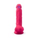 Silexpan - 7" Dual Destiny Premium Silicone Dildo w/Balls - Red photo-2