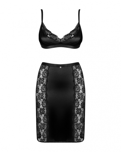 Obsessive - Blanita 2pcs Set - Black - L/XL photo