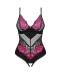 Obsessive - Rosenty Crotchless Teddy - Black - M/L photo-3