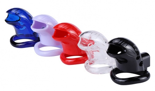 MT - Plastic Chastity Cage w Magic Lock - Black photo