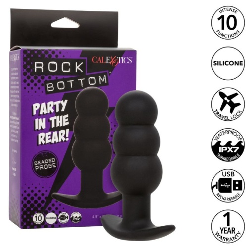 CEN - Rock Bottom 串珠后庭震动器 - 黑色 照片