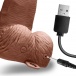 Lux Fetish - 6'' Rechargeable Strap-ons With Balls - Brown photo-6