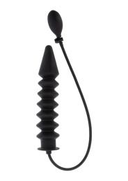 Hidden Desire - Expert Ribbed Inflatable Plug - Black photo