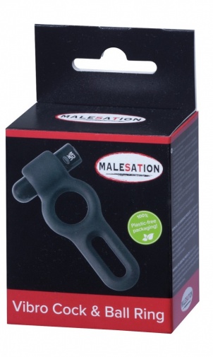 Malesation - Vibro Cock & Ball Ring - Black photo