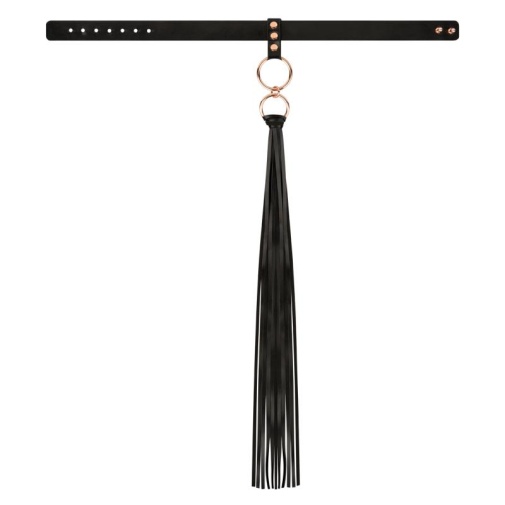 Rosy Gold - Collar w Flogger - Black photo