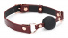 Liebe Seele - Silicone Ball Gag w Leather Straps - Wine Red photo-3