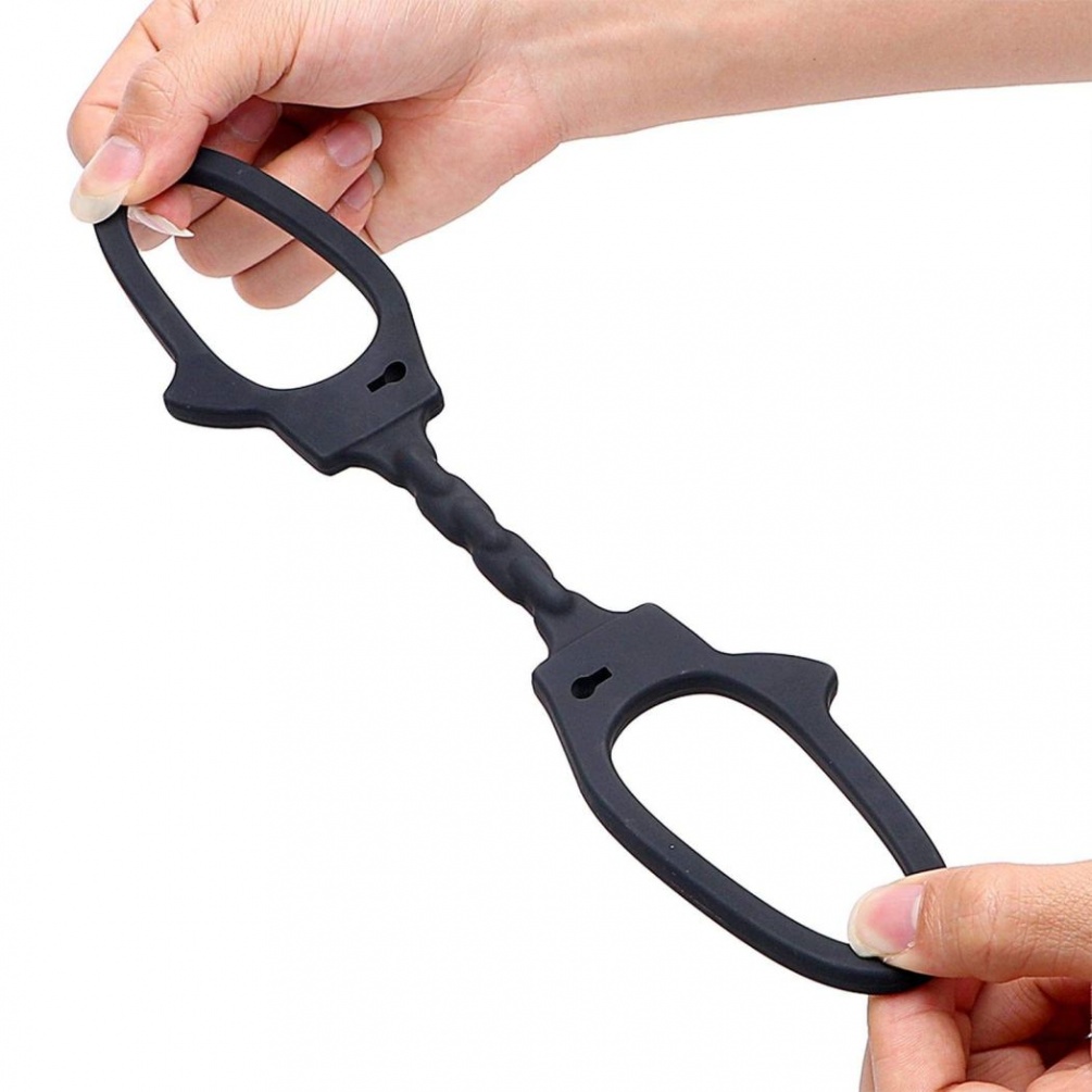 Add a dash of excitement to your playtime with the ToyJoy St... ToyJoy - Stretchy Fun Cuffs - Black photo-2
