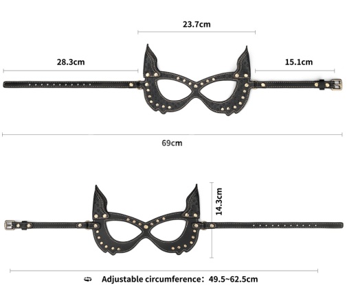 Lovetoy - Rebellion Reign Bunny Eye Mask - Black photo