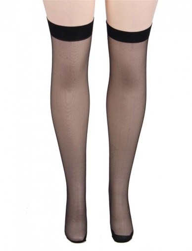 Ohyeah - Sheer Lace Stocking - Black photo